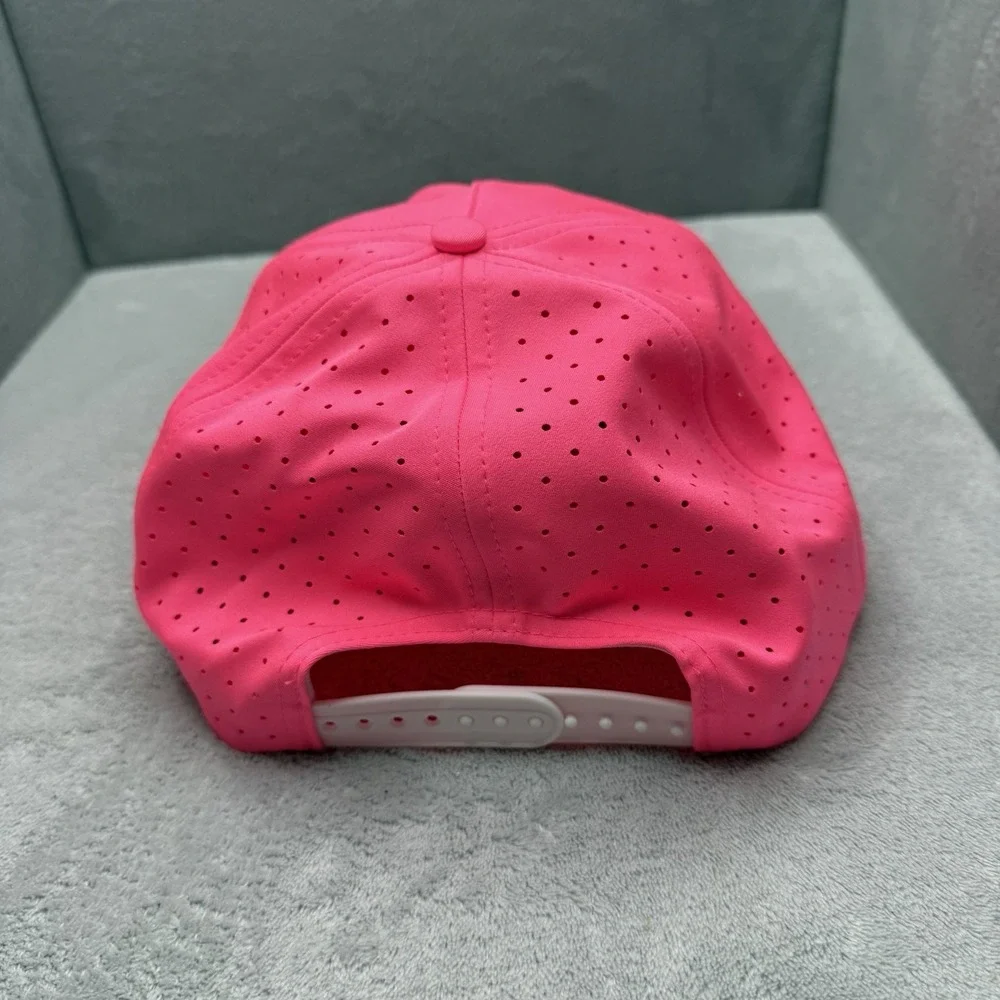 Noonan Golf Hot Pink Rope Snapback Hat Perforated Performance Cap Multicolor